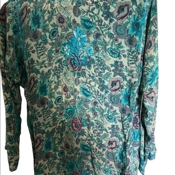 All the Colors of the Sea Embroidered Tunic Vacation Cruise Resort Wear S - Picture 7 of 7
